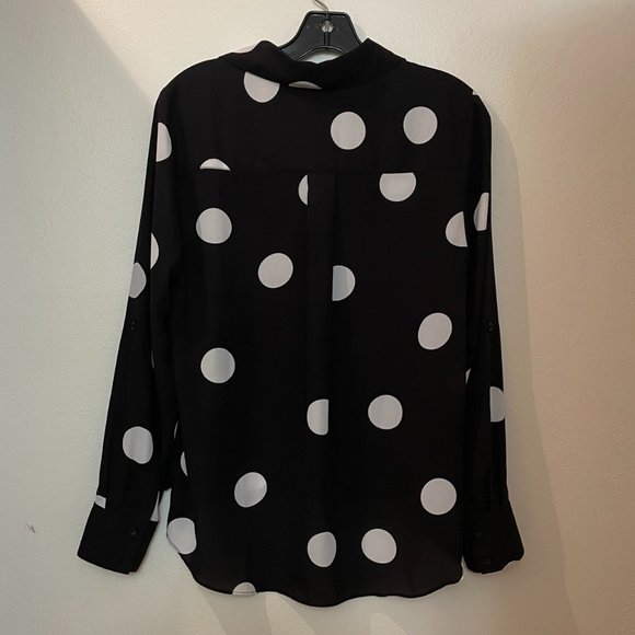 INC International Concepts High-Low Button-up Blouse - Picture 4 of 6